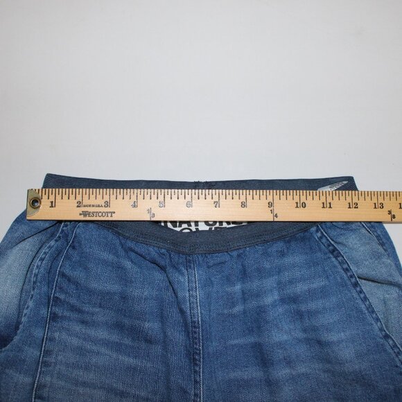 Life Nature Love Jeans Sz S X 30 Blue Denim Elastic Waist Pockets 100% Cotton - Picture 9 of 12